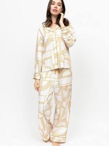 Виктория пижамный комплект с геометрическими пуговицами Fable & Eve, Victoria Cream