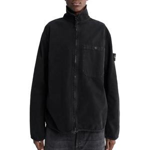 Футболка с логотипом на клапане кармана STONE ISLAND, черный