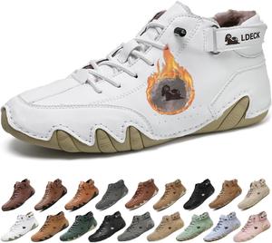 Мужские водонепроницаемые зимние снежные ботинки с ортопедической поддержкой: легкие противоскользящие походные ботинки с теплой дышащей подкладкой для комфорта при ходьбе в холодную погоду весь день Generic, белый