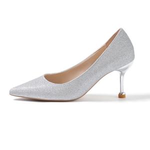 Женские туфли на высоком каблуке A poinsettia princess, серебро