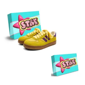 STAE Женские низкие скейтерские кроссовки темно-синие в коробке желтые, цвет Yellow