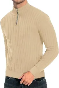 Мужской полуводолазный свитер на молнии свободного кроя