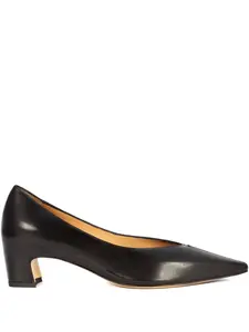 Кожаные туфли-лодочки на каблуке 40 мм Mara Bini, черный