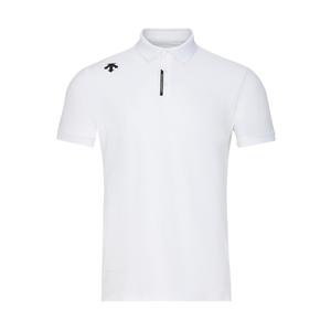 Тренировочная футболка-поло с коротким рукавом серии Comprehensive Training DESCENTE, ярко-белый