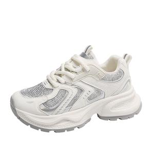 Антискользящие и износостойкие дышащие низкие массивные кроссовки женские ANNAI, экрю