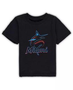 Черная футболка с основным логотипом команды Miami Marlins Team Crew для маленьких мальчиков и девочек Outerstuff