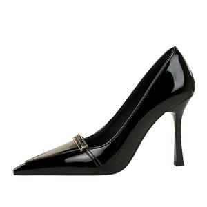 QITUMAUL Стройные каблуки на высоком каблуке женские черные, цвет Black[Heel Height 9.5cm]