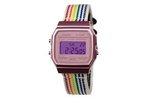 Ретрофрит серия кварцевый механизм нейлоновый ремешок женские часы разноцветный циферблат CASIO