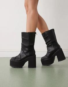 Ботинки Buffalo Killah с нашивками черного цвета