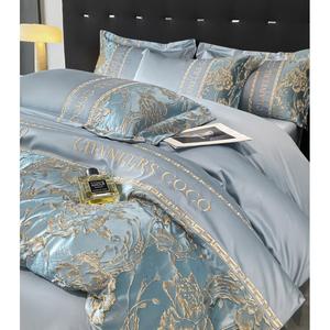 LUOLAI HOME Комплект постельного белья, 180 см, 4 предмета, пододеяльник 200×230 см, Diana Binley Blue