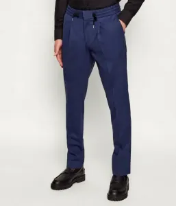 Шерстяные брюки Getlin251F3 slim fit Hugo, темно-синий