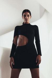 МУУВ. платье Trou из хлопка Muuv., черный