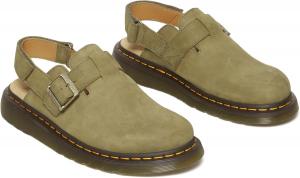 Dr. Martens женские кожаные шлепанцы Jorge II, Muted Olive