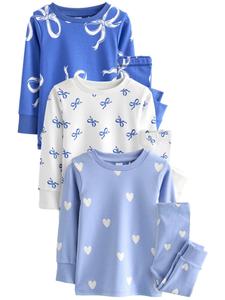 Пижама Next, цвет Blue/Light blue/White