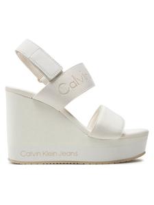 Сандалии Calvin Klein Jeans Wedge Sandal Webbing In Mr YW0YW01360 Weiß