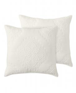 Комплект из 2 наволочек, вышитых муслином, европейского размера Levtex, Cream, European Sham Set