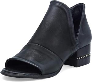 Женские ботильоны XYD с острым вырезом, массивным каблуком, открытым носком, заклепками, боковой молнией, повседневные и праздничные туфли, Black