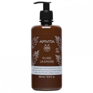 Гель для душа «Чистый жасмин» с эфирными маслами, 16,9 жидких унций. Благополучие с Жасмин, Apivita