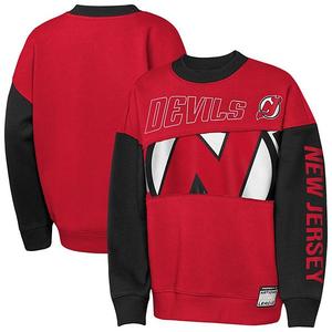 Свитшот Youth New Jersey Devils Impact Player красный/черный Outerstuff