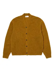 Кардиган из шерсти на пуговицах Universal Works, желтый