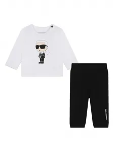 Комплект из футболки и легинсов с логотипом KARL LAGERFELD KIDS, белый