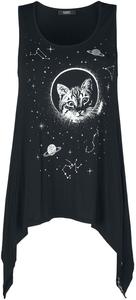 Топ Banned Alternative Space Cat Top, черный