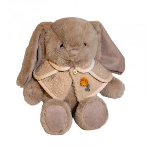 Плюшевая кукла милый кролик с шалью высота 38см/50см ZITONG, коричневый