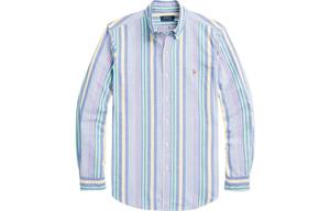 Полосатая хлопковая рубашка Polo Ralph Lauren, розовый