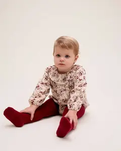 Бежевый детский комбинезон с цветами Dadati