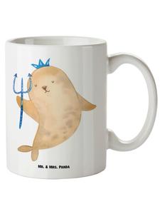 Кружка XL со знаком зодиака Водолей, без слов, белого цвета Mr. & Mrs. Panda