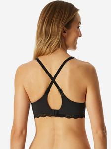 Уникальный хлопковый бюстгальтер на косточках черного цвета Schiesser