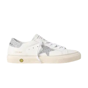 Кроссовки Golden Goose May Kids White Silver Glitter, белый