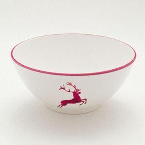 Миска Bordeaux Red Deer d: 23 см / 1,5 л Gmundner Keramik, бело-красный