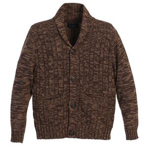 Gioberti Детский вязаный кардиган с шалевым воротником из 100% хлопка, свитер с длинными рукавами, коричневый