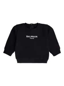 Толстовка с логотипом Balmain Kids, черный