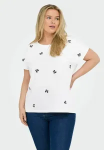 Футболка с принтом Only Carmakoma, Bright White