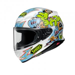 Сертифицированный CCC шлем полнолицевой из композитного волокна с одинарным визором для города, гонок и трека SHOEI, Mural-Tc10