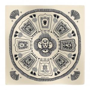 Шелковый шарф Mulberry Silk мужской светло-бежевый HERMES