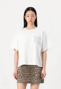 Футболка с принтом на воротнике onlterza o Only, Bright White