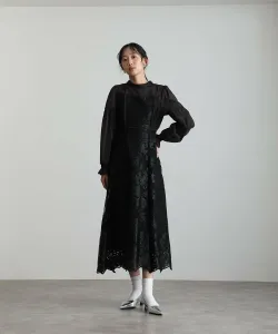 Свадебное платье А-силуэта с вышитыми рукавами-«конфетками» для вечеринки Pourvous, цвет Black