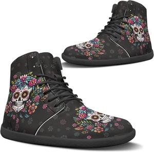 Женские походные кроссовки с узором «Огненная машина», спортивная обувь для активного отдыха, прогулок и бега по тропам Pugasmiru, Flower And Skull