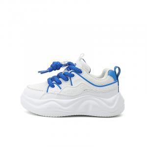 Низкие детские беговые кроссовки белые разноцветные синие Kids' Jeep