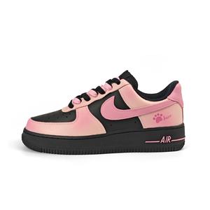 Nike Кроссовки для скейтбординга Air Force 1 с противоскользящим эффектом, женские, цвет: черный, розовый