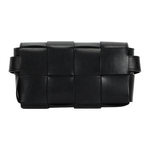 Bottega Veneta Мужская поясная сумка из коровьей кожи черная