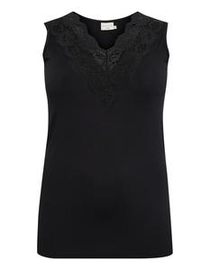 Кружевной топ KAFFE CURVE Top Lima, черный