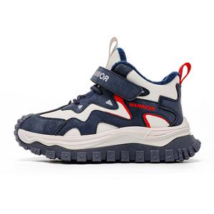 Детские хлопковые кроссовки с увеличенной высотой, противоскользящие и устойчивые к истиранию WARRIOR, синий