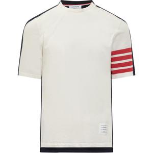 Футболка 4 Bar Color Block THOM BROWNE, Ecru