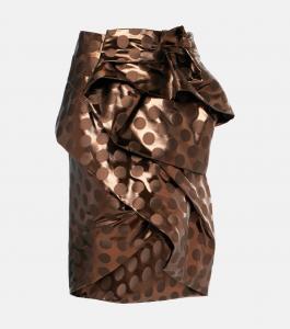 Юбка миди из ламе Dries Van Noten, коричневый