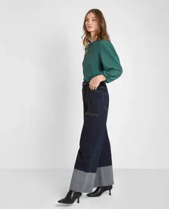 Женская джаккардовая футболка с объемными рукавами Trucco, зеленый