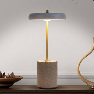 Настольная лампа Näve Seta, железо / бетон - 1-светлый - серый / золотой